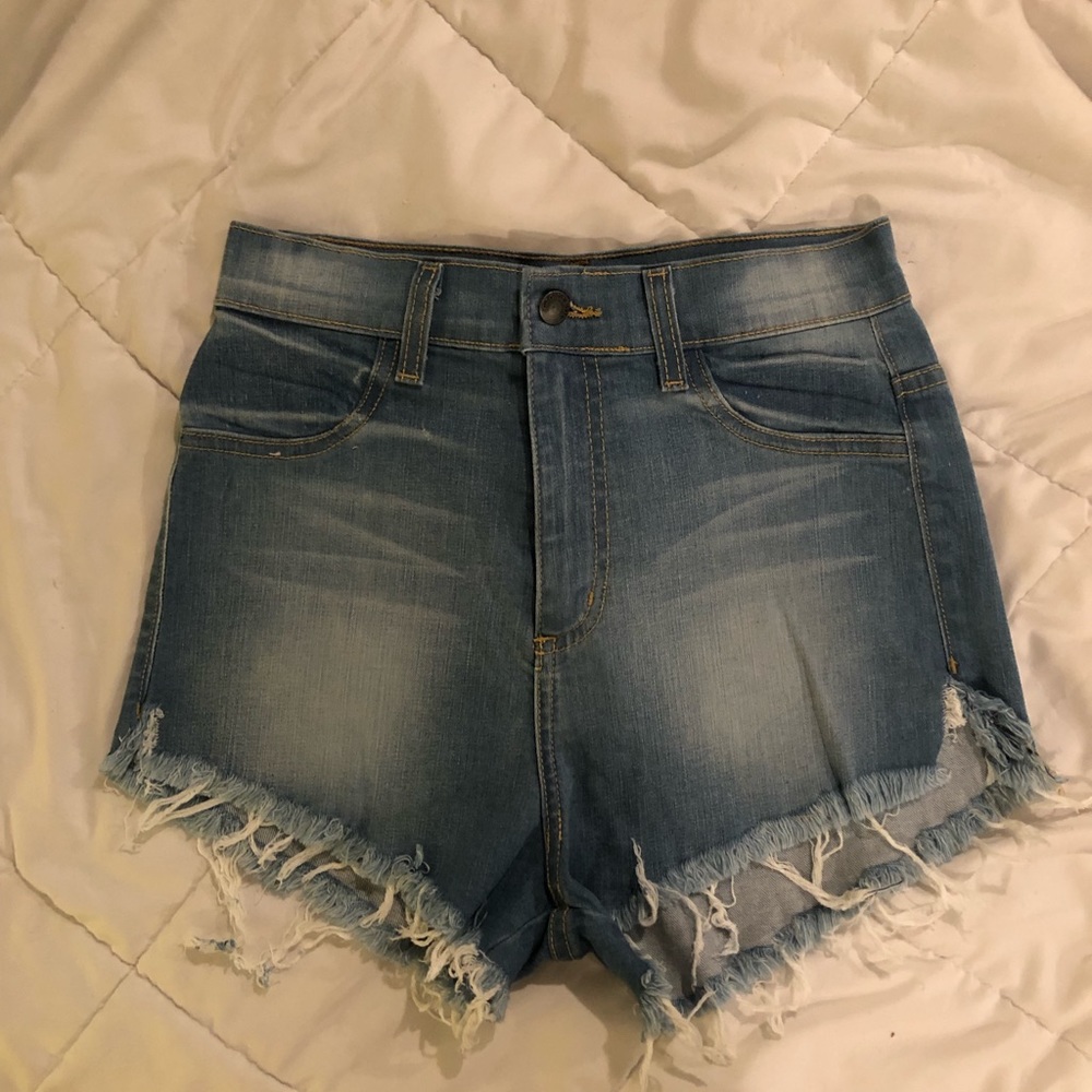 High Waist Jean Shorts